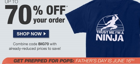 Save Up To 70% Off On Father’s Day Gifts @ Café Press Save Up To 70% Off On Father’s Day Gifts @ Café Press