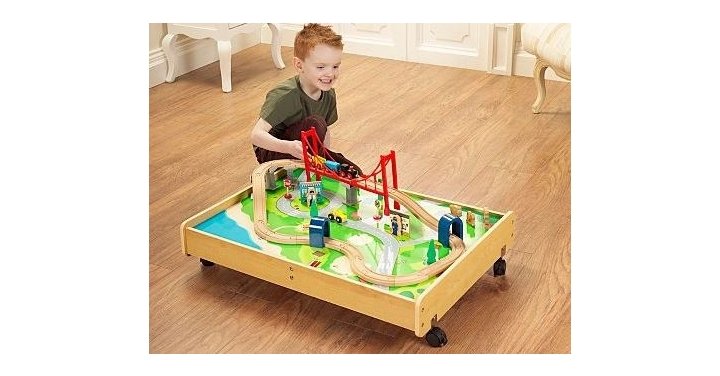 Wooden Train Set Â£26 @ Asda