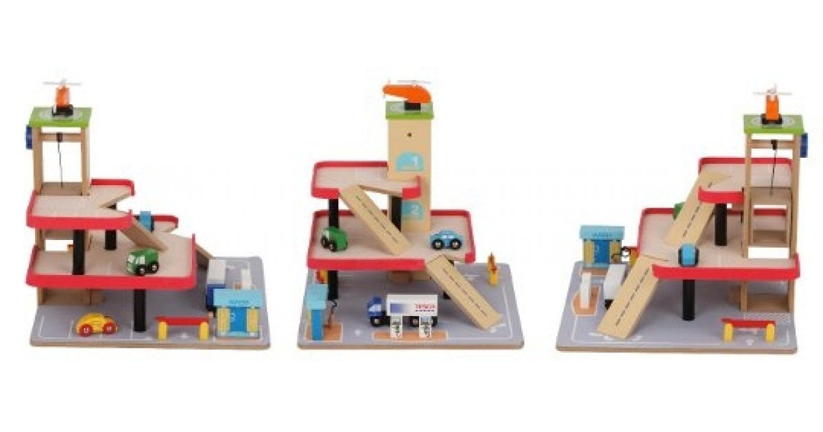 Carousel Wooden Garage Set £16.42 Tesco Direct
