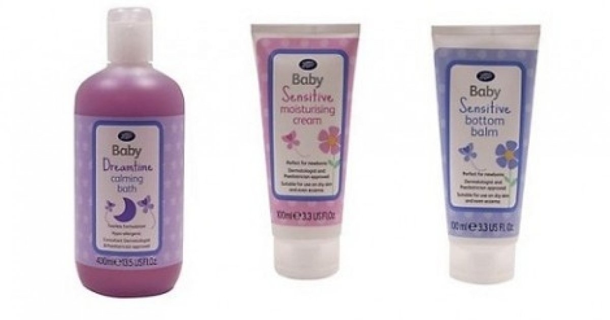 Boots Dreamtime Calming Bath, Baby Moisturising Cream and Sensitive