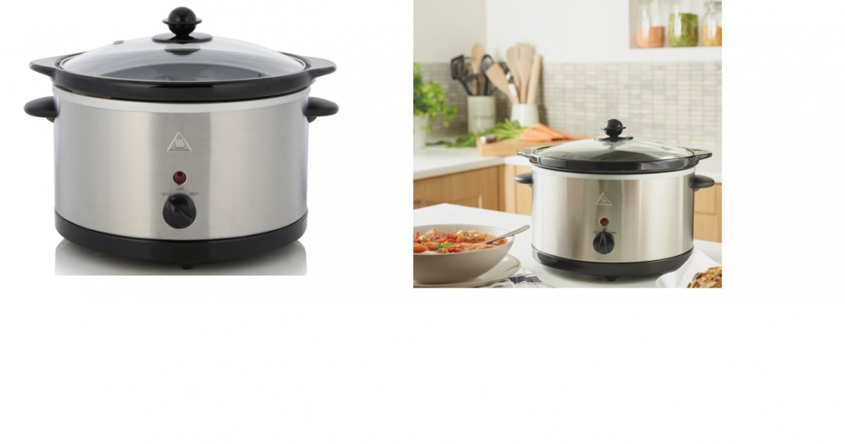 Home 3L Slow Cooker Stainless Steel £7 Asda (Expired)