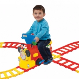 mickey mouse ride on train with track b&m