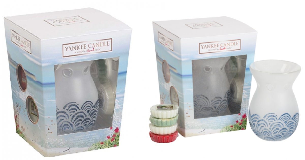 Yankee Candle Coastal Living Melt Warmer & 3 Wax Melt Gift Set £9.89