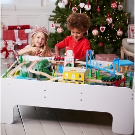 elc wooden train table