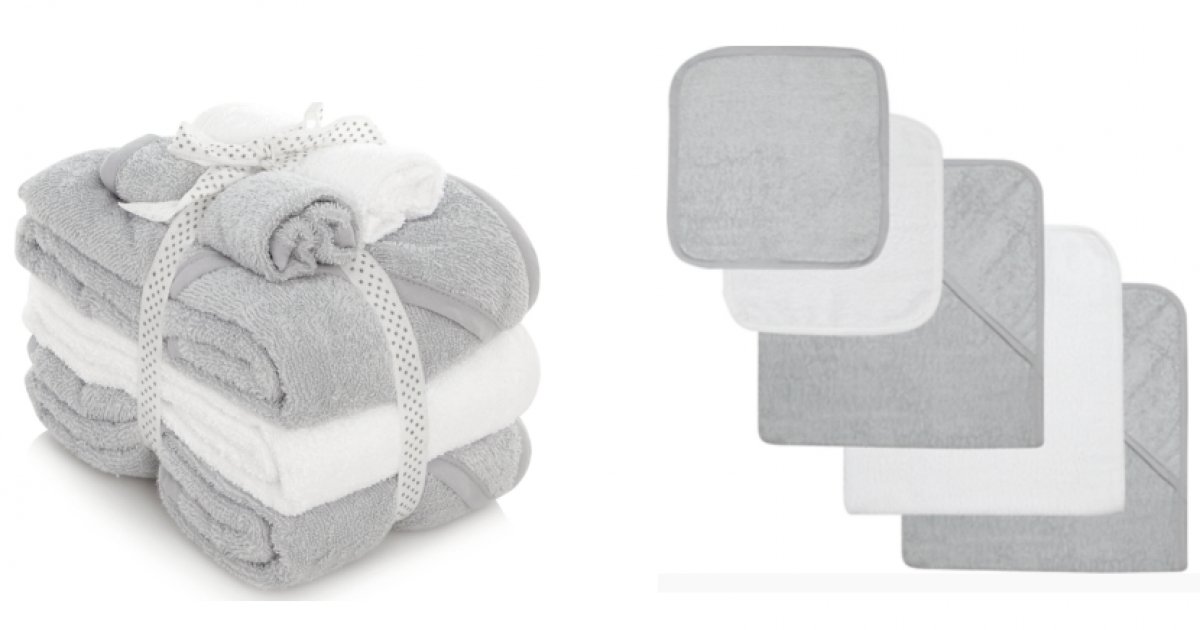 Grey Hooded Towels And Face Cloth Set £7 Asda