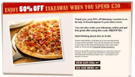 Pizza Hutt Online Discount Code