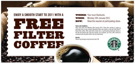 Free Starbucks Coffee Voucher