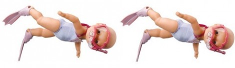 baby born swimming doll asda