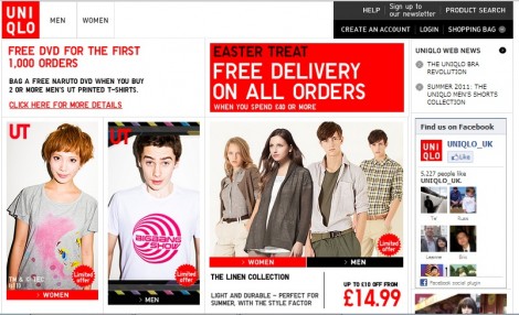 Uniqlo Online Promotional Code 5 pounds off