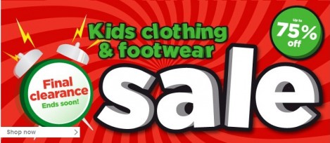 Kids Clothing & Footwear Sale @ Woolworths