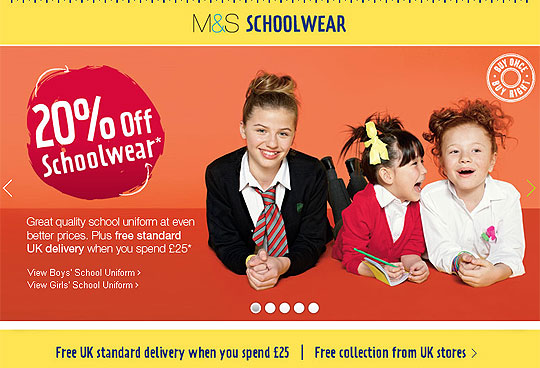 Marks and Spencer school uniform discount code - wide 5