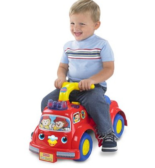 Fisher price fire truck ride on discount
