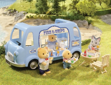 sylvanian families fish and chip van