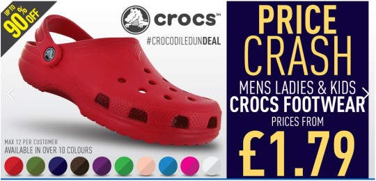 sports direct crocs shoes