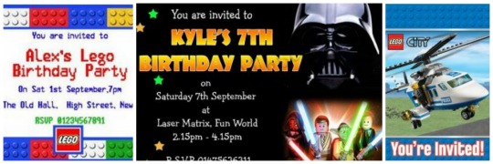 Lego Party Invites