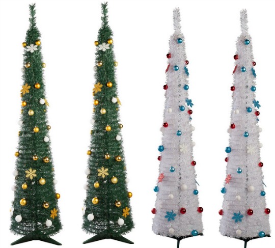 Pop Up 6FT Green White Christmas  Trees 15 94 14 94 