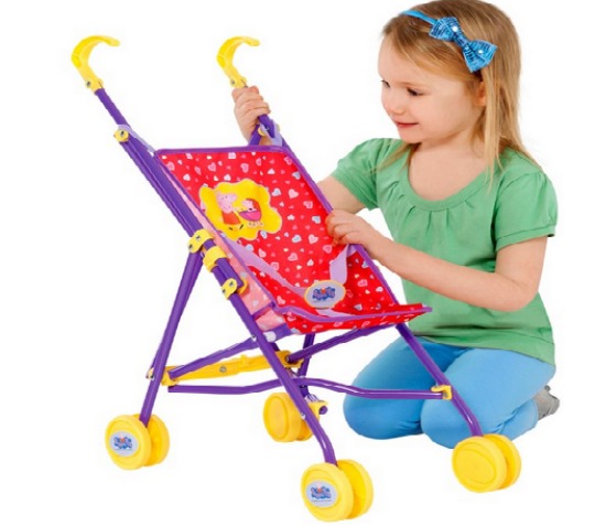 peppa pig doll stroller