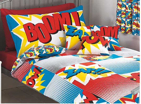 George Home Cartoon Single Duvet Set 5 Asda George