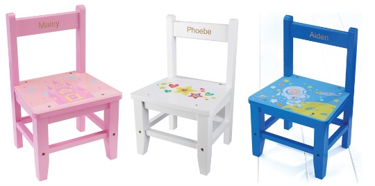 childrens table and chairs personalised