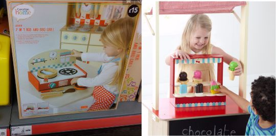 Asda wooden ice cream set new arrivals