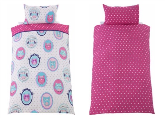 Owl Children S Single Bedding Set 4 99 Argos