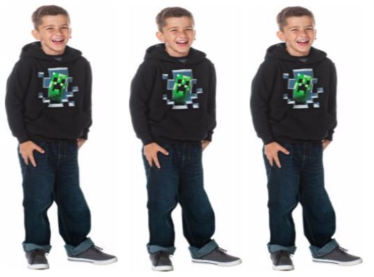 Minecraft Official Creeper Inside Boys Hoodie 
