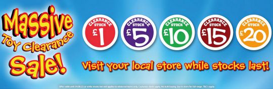 toy clearance smyths pm