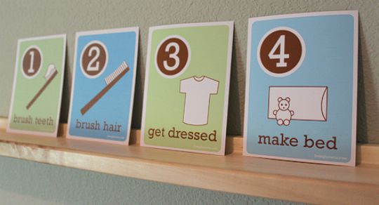 morning routine cards pm