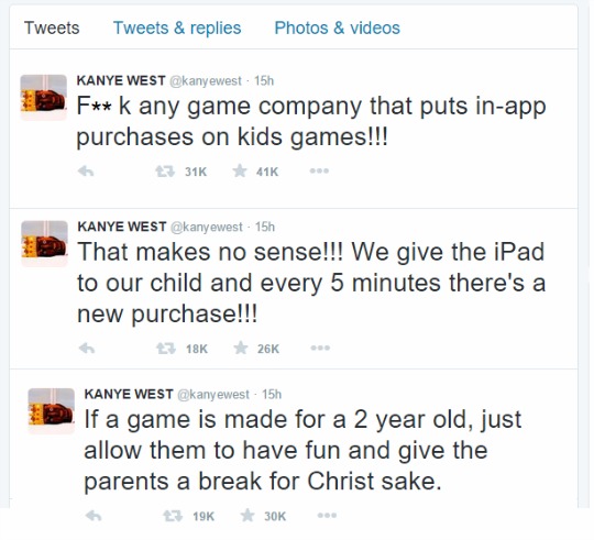 kanye west gaming tweet pm