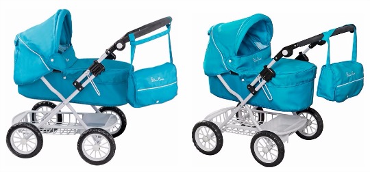 blue dolls pram