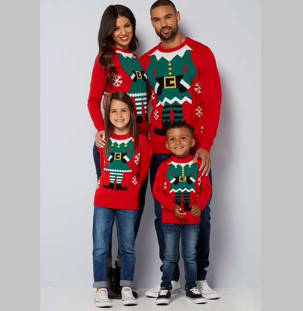mum dad and baby christmas jumpers
