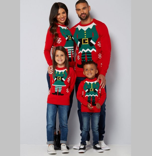 mum and son matching christmas jumpers