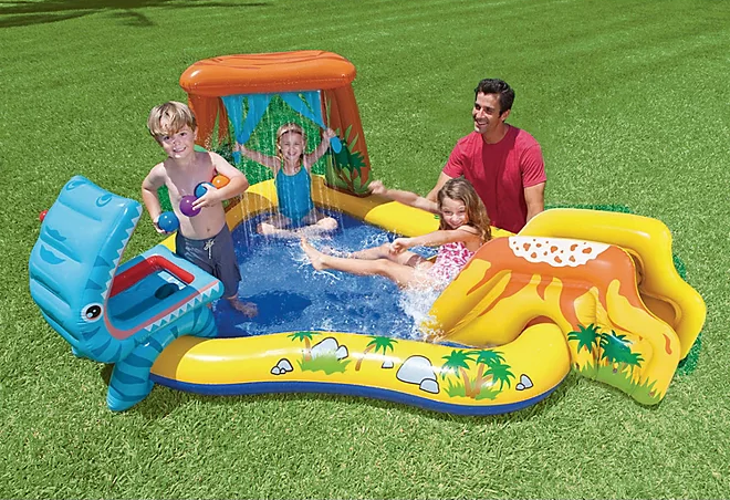 intex paddling pool with slide