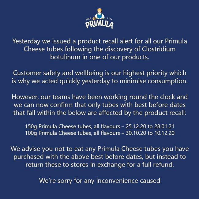 Primula Recall 