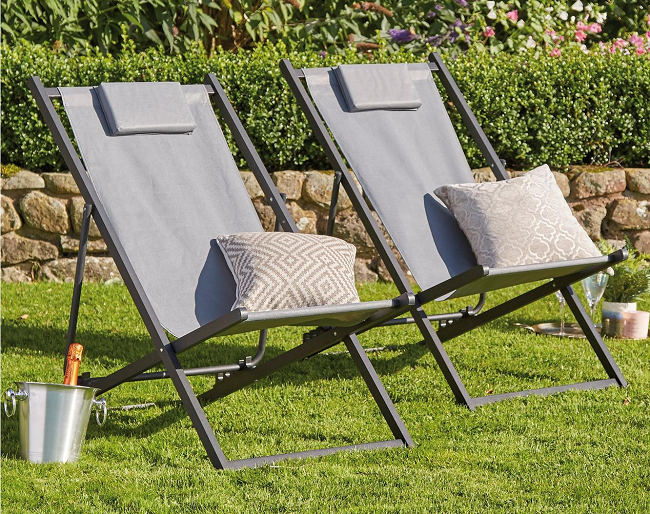 Ensemble de 2 chaises longues Studio