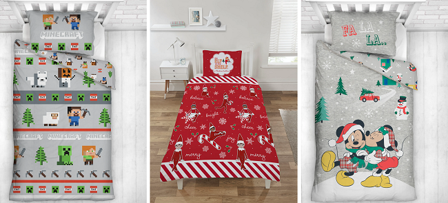 Matalan Christmas Bedding; Minecraft, Elf On The Shelf and Mickey & Minnie