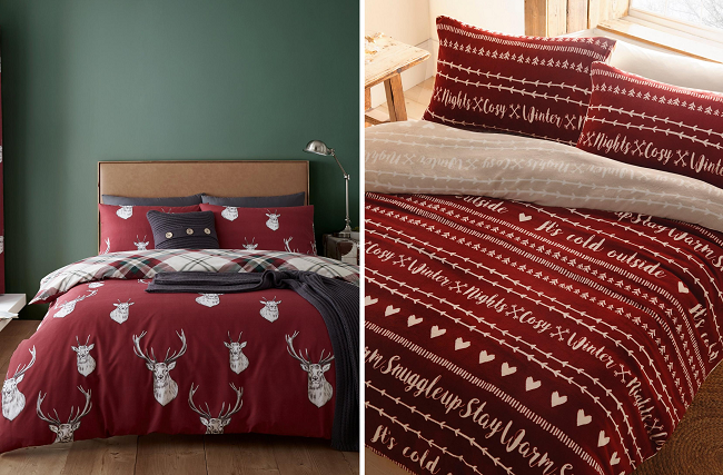 Christmas shop bedding tesco