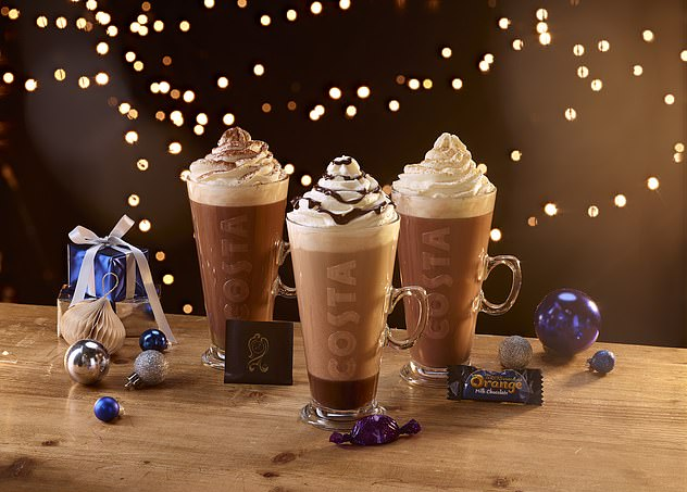 Quality Street Purple One, Terry's Chocolate Orange and After Eight festive drinks from Costa
