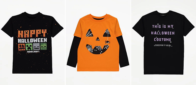 Kids' Halloween tops from Asda George