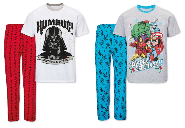 Star Wars and Marvel Christmas Pyjamas from Aldi