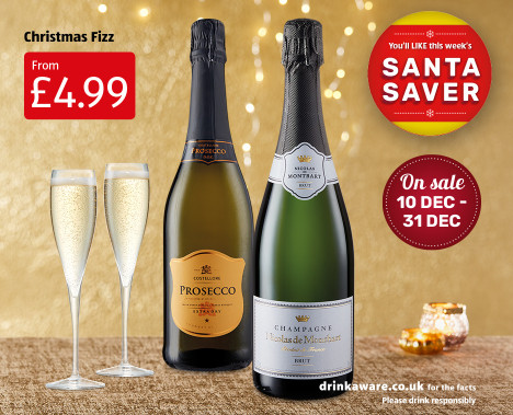 Aldi Christmas Fizz Santa Saver offer