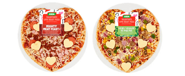 Asda Heart Shaped Pizzas