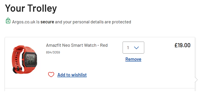 Amazfit Neo- Smartwatch (Red)