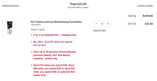 Six No7 HydraLuminous Moisturising Foundations screenshot1