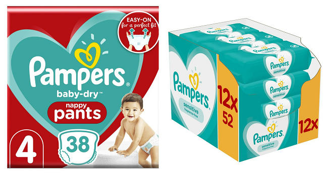 Pampers Baby Dry Nappies and Pampers Wipes
