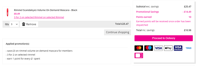 Massive Offer Stack On Rimmel Scandaleyes Mascara Superdrug Screenshot
