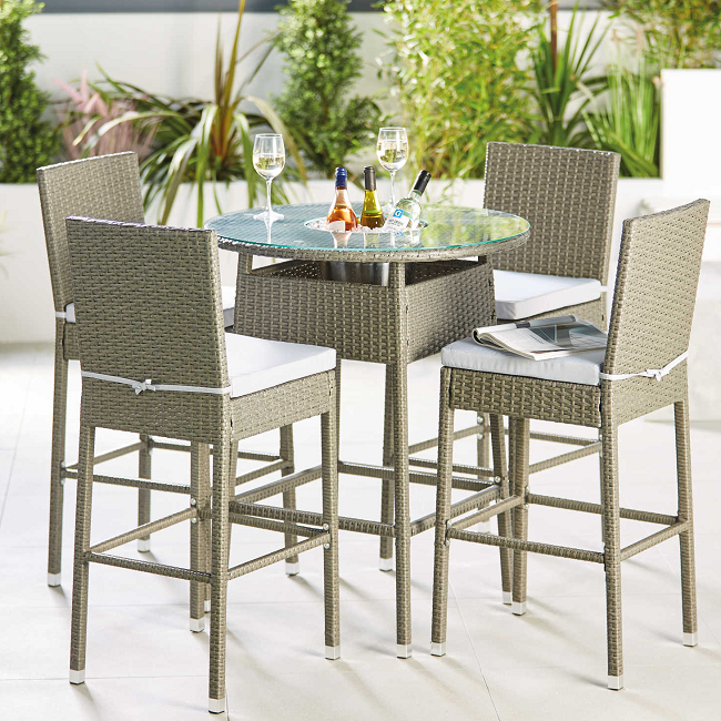 Rattan high table deals