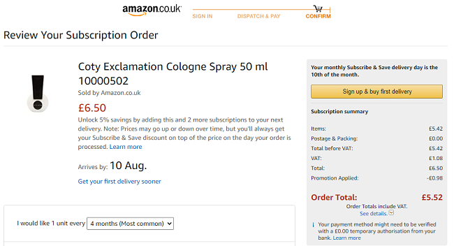 Coty Exclamation 50ml Eau de Toilette Spray £5.52 Delivered @ Amazon 
