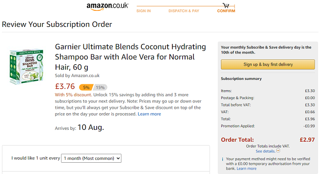 Garnier Ultimate Blends Shampoo Bars From £2.97 @ Amazon