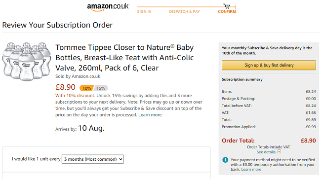 Tommee Tippee Closer to Nature Baby Bottles Pack of 6 £8.90 @ Amazon